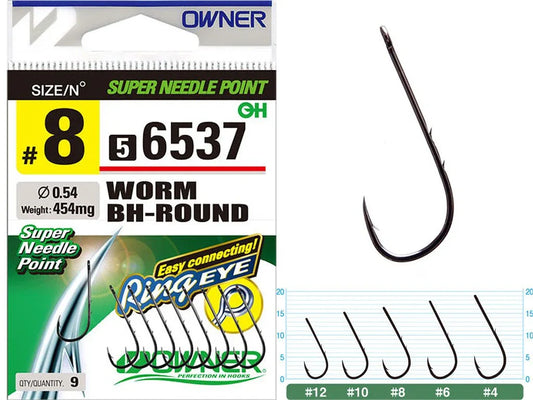 ΑΓΚΙΣΤΡΙΑ OWNER 56537 WORM BH-ROUND - Darivianakis fishing Store