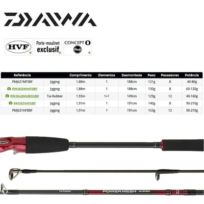 DAIWA POWERMESH TAI RUBBER 40-160G L1.93M - Darivianakis fishing Store