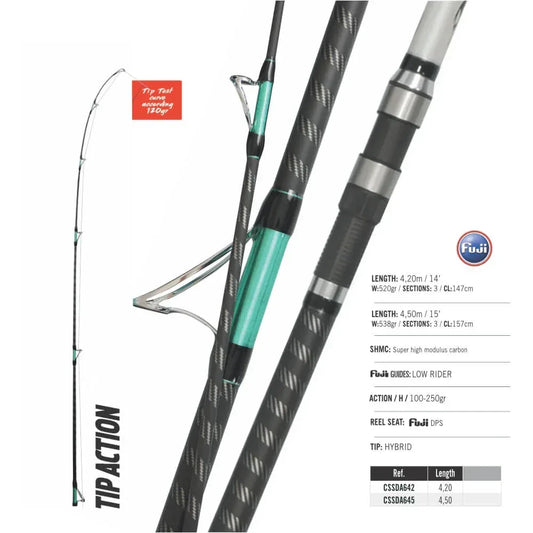 YUKI SAIKOU A6 DSC HYBRID TIP DISTANCE SURF 100-250G L4.50M - Darivianakis fishing Store